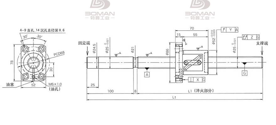 KURODA GG2520AS-BALR-2220A 日本黑田精工丝杠钢珠安装方法